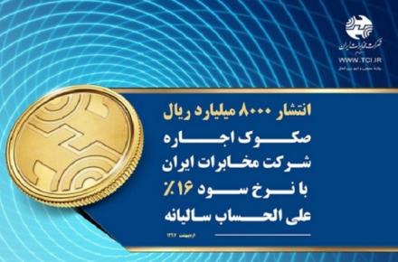 پذیره‌نویسی صکوک ۸۰۰ میلیارد تومانی مخابرات با سود ۱۶ درصد