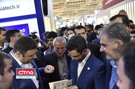 حضور وزیر ارتباطات در غرفه برترین اپراتور ارتباطات ثابت در افتتاحیه تله کام 2017 تهران