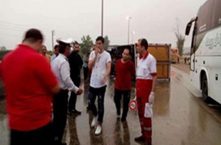 استوری سردار آزمون بعد از تصادف