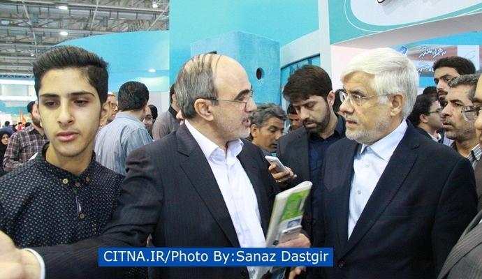 گزارش تصویری/ بازدید دکتر عارف از دستاوردهای همراه اول در نمایشگاه تلکام 2015 