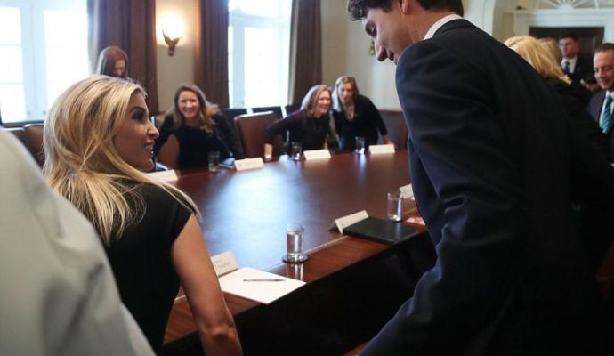 دلبری علنی دختر ترامپ از نخست وزیر کانادا (+تصاویر)