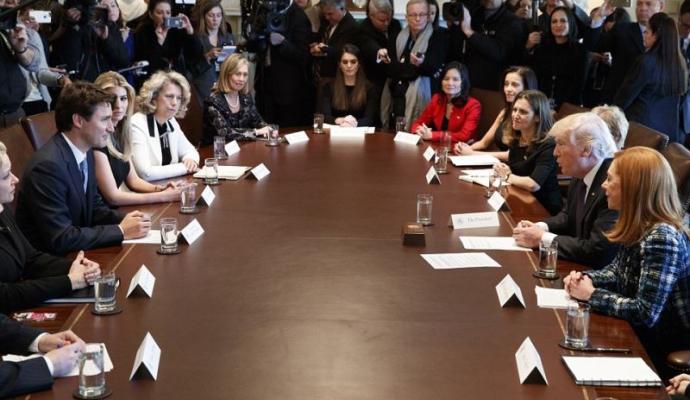 دلبری علنی دختر ترامپ از نخست وزیر کانادا (+تصاویر)