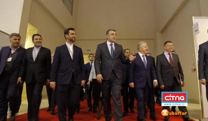 تصاویر حضور وزیر ارتباطات ایران در نمایشگاه باکوتل