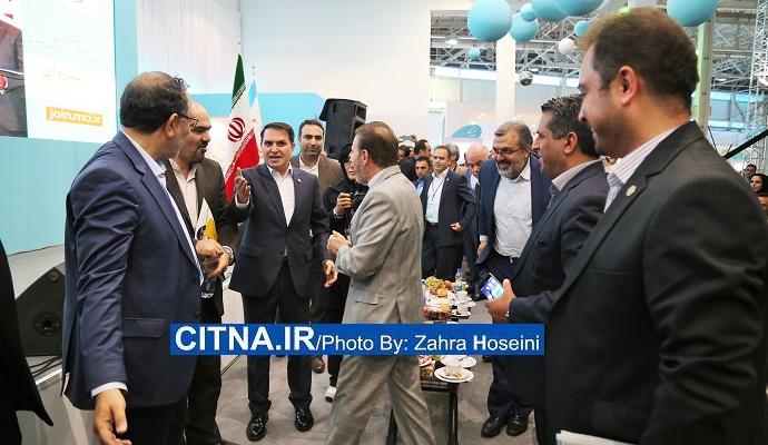 گزارش تصویری سیتنا/ بازدید دکتر واعظی از سالن همراه اول در نمایشگاه تلکام