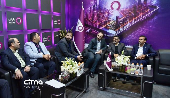 دیدار معاون منطقه آزاد کیش با مدیران عامل اپراتورهای اینترنتی و تلفن همراه در نمایشگاه تلکام