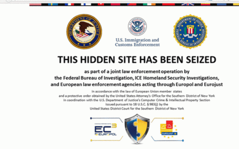 بیش از ۴۰۰ وب‎سایت غیرقانونی "شبکه تاریک" بسته شدند