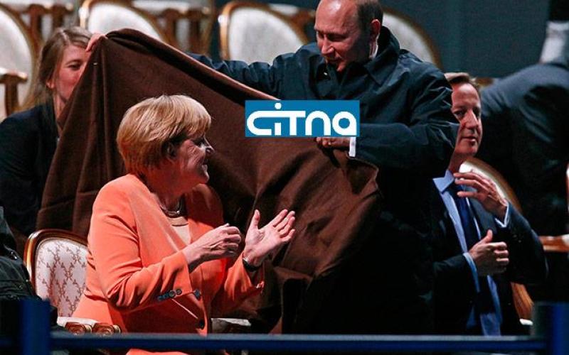 ابراز محبت پتویی پوتین به مرکل سوژه شبکه‎‏های اجتماعی شد + عکس