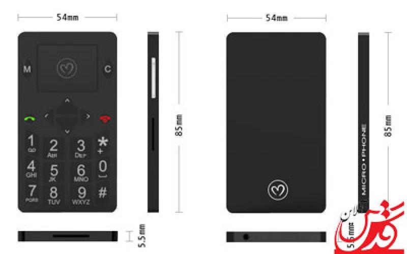 میکروموبایلی که در کیف پول مردانه جا می‌شود + عکس