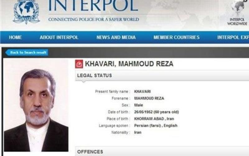 انتشار عکس و نام محمود خاوری در سایت اینترپل