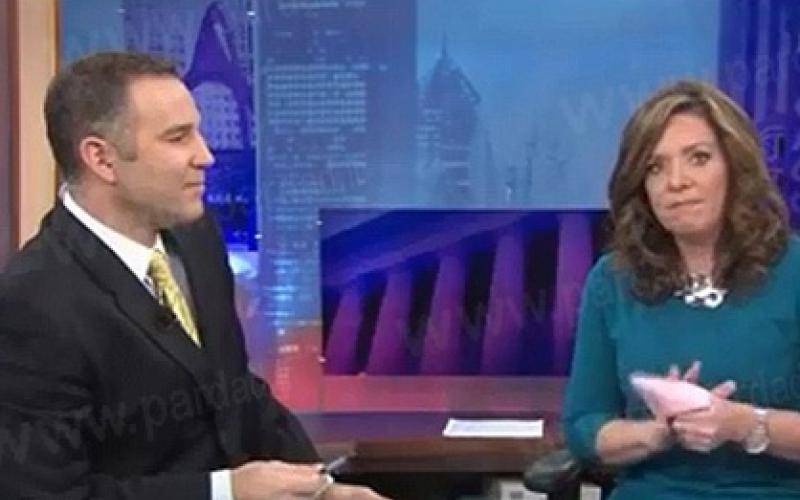 سوتی خبری عجیب خانم مجری + عکس