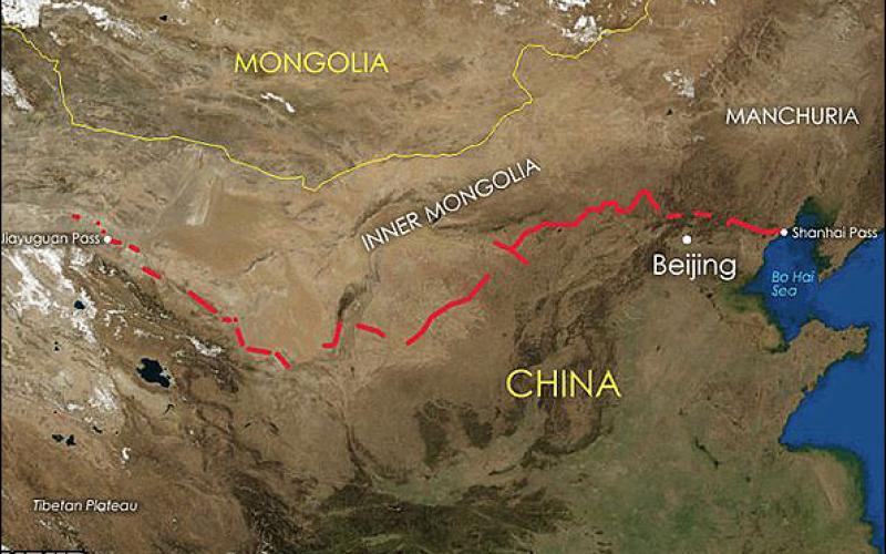 تصاویر بخش جدیدی از دیوار چین که "گوگل ارث" کشف کرد 