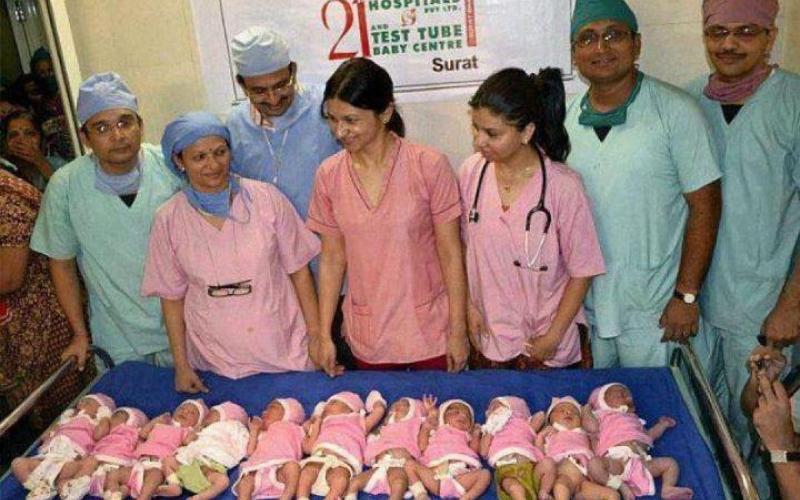 تعابیر جالب وب‌نویسان از زایمان 11 قولویی زن هندی! + عکس