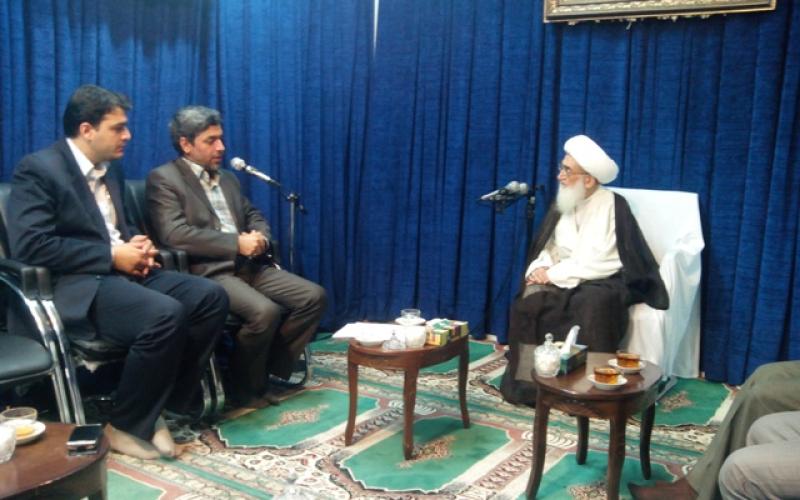 دیدار دبیر شورای سیاست‌گذاری جایزه مصطفی (ص) با حضرت آیت الله نوری همدانی
