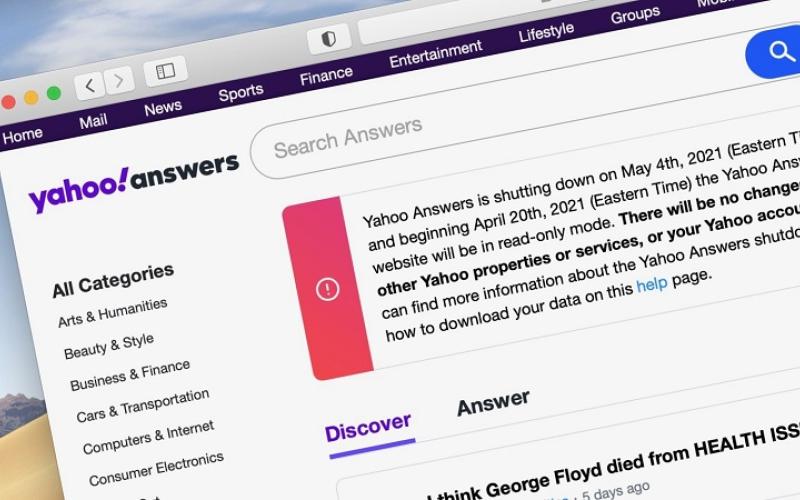  سرویس Yahoo Answers در آستانه‌ی تعطیلی
