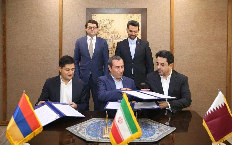 قرارداد سه جانبه قطر، ایران و ارمنستان برای ترانزیت دیتا جنوب به شمال تبادل شد/ برای همکاریهای مشترک آینده در توسعه امنیت سایبری، توسعه اقتصاد دیجیتال و صادرات نرم‌افزاری، کارگروه مشترکی تشکیل دادیم