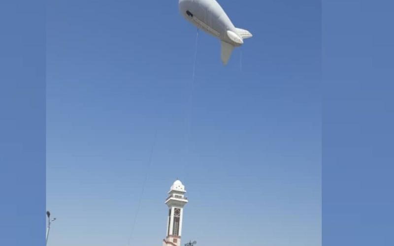 استقرار بالن ارتباطی برای تامین وای فای رایگان در محل نمایشگاه الکامپ