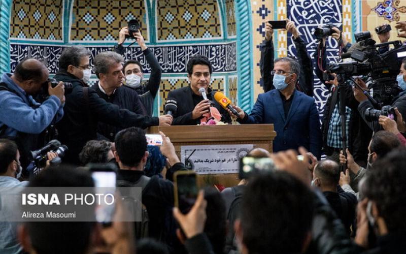 صحبت‌های همایون شجریان در مراسم تشییع پدرش در تهران