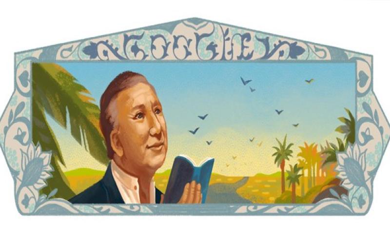 عکس شاعر مشهور سوری در صفحه‌ی اول گوگل