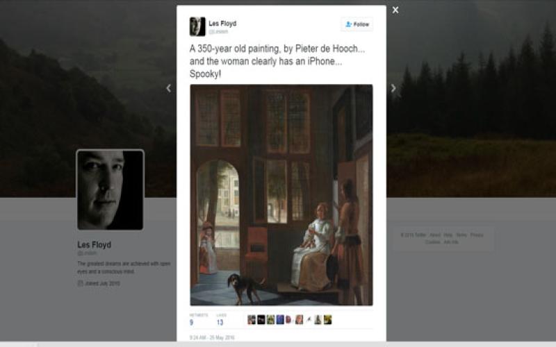 افشای راز گوشی موبایل در تابلوی نقاشی 350 ساله! (+عکس) 