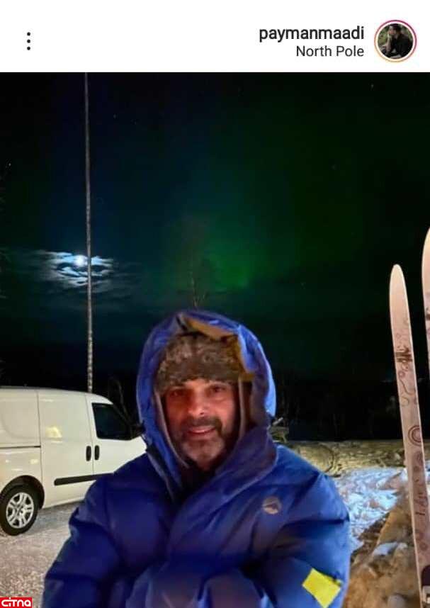 تصویری جالب از پیمان معادی در سرمای منفی ۲۸ درجه قطب