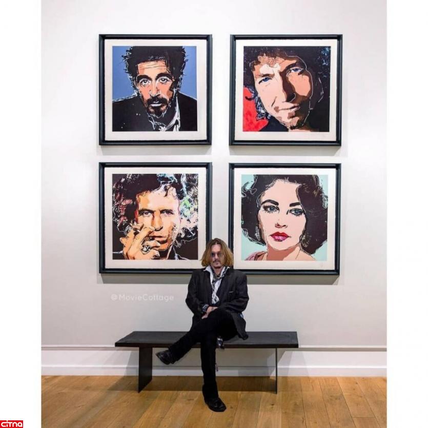 جانی دپ نقاشی‌هایش را ۱۱۵ میلیارد تومان فروخت(+عکس)