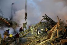 گزارش تصویری "سایت یاهو" از آوار برداری ساختمان "پلاسکو"