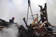 گزارش تصویری "سایت یاهو" از آوار برداری ساختمان "پلاسکو"