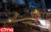 تصاویر عملیات بامدادی نیروهای امدادی در پلاسکو؛ 20 آتش‌نشان محبوس زیر آوار