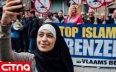 سلفی دختر محجبه با مخالفان اسلام! (+تصاویر)
