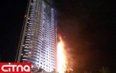تصاویر توئیتر از آتش سوزی در هتل ۶۳ طبقه‌ای دوبی (+گزارش تصویری)